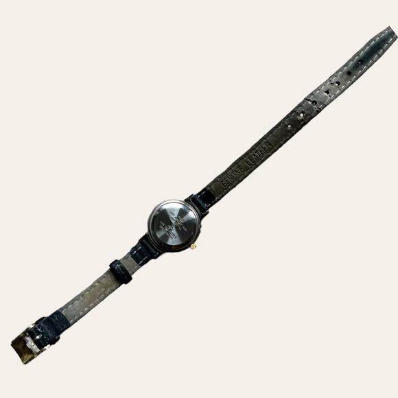 Vintage anne klein watch water resistant glam diamond face quartz leathe… - Picture 3 of 5